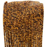 Spacer Beads Jóias, olho de tigre, polido, DIY, 4x2mm, Aprox 155PCs/Strand, vendido por Strand
