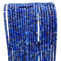 Perles Lapis Lazuli, poli, DIY, 4x2mm, Environ 155PC/brin, Vendu par brin