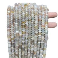 Achat Perlen, Weißer Kirschblüten-Achat, Abakus,Rechenbrett, poliert, DIY, 8x5mm, ca. 75PCs/Strang, verkauft von Strang
