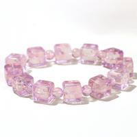 Amethyst Bracelet, Square, fashion jewelry & for woman, more colors for choice, 9-12mm, Length:Approx 7 Inch, Sold By PC