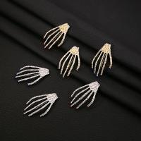 Zinc Alloy Brooches Claw Halloween Design & for woman & with rhinestone nickel lead & cadmium free Sold By PC