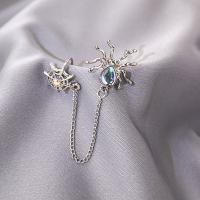 Zinc Alloy Earring Clip with Sea Opal plated fashion jewelry & for woman nickel lead & cadmium free 110mm Sold By PC