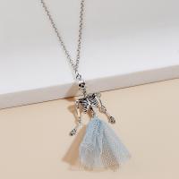 Zinc Alloy Jewelry Necklace silver color plated Halloween Design & fashion jewelry & for woman Length Approx 53.5 cm Sold By PC