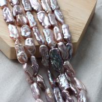 Barock odlad sötvattenspärla pärlor, Freshwater Pearl, DIY, purpur, 15x6mm, Såld Per Ca 37-39 cm Strand