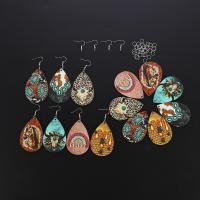 Wood Earring Teardrop fashion jewelry & for woman Approx Sold By Bag