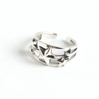 Ezüst ékszer Finger Ring, 925 ezüst, divat ékszerek & a nő & üreges, nikkel, ólom és kadmium mentes, 9.8mm,16.5mm, Által értékesített PC
