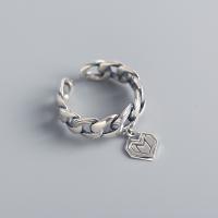 Solidny srebrny pierścień, 925 Srebro, biżuteria moda & dla kobiety & pusty, bez zawartości niklu, ołowiu i kadmu, 6.3mm,16.5mm, sprzedane przez PC