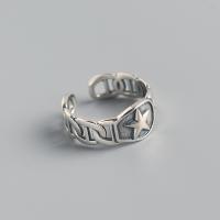 Sterling Silver Κοσμήματα δάχτυλο του δακτυλίου, 925 ασημένιο ασήμι, κοσμήματα μόδας & για τη γυναίκα, νικέλιο, μόλυβδο και κάδμιο ελεύθεροι, 8.5mm,16.5mm, Sold Με PC