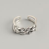 Sterling Silver Κοσμήματα δάχτυλο του δακτυλίου, 925 ασημένιο ασήμι, κοσμήματα μόδας & για τη γυναίκα & κοίλος, νικέλιο, μόλυβδο και κάδμιο ελεύθεροι, 7mm,17.5mm, Sold Με PC