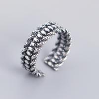 Solidny srebrny pierścień, 925 Srebro, biżuteria moda & dla kobiety, bez zawartości niklu, ołowiu i kadmu, 7.6mm,17.5mm, sprzedane przez PC