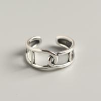 Ezüst ékszer Finger Ring, 925 ezüst, divat ékszerek & a nő & üreges, nikkel, ólom és kadmium mentes, 9.3mm,17.5mm, Által értékesített PC