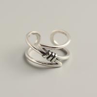 925 Sterling Silver Finger Rings fashion jewelry & for woman & hollow nickel lead & cadmium free 10mm 16mm Sold By PC
