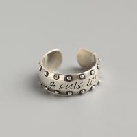 Sterling Silver Κοσμήματα δάχτυλο του δακτυλίου, 925 ασημένιο ασήμι, κοσμήματα μόδας & για άνδρες και γυναίκες, νικέλιο, μόλυβδο και κάδμιο ελεύθεροι, 7.3mm,16.5mm, Sold Με PC