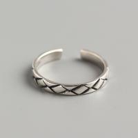 Sterling Silver Κοσμήματα δάχτυλο του δακτυλίου, 925 ασημένιο ασήμι, κοσμήματα μόδας & για τη γυναίκα, νικέλιο, μόλυβδο και κάδμιο ελεύθεροι, 3mm,16.5mm, Sold Με PC