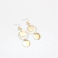 Brass Drop Earring, with Shell, fashion jewelry & for woman, nickel, lead & cadmium free, 70mm, Sold By Pair