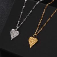 Stainless Steel Jewelry Necklace, 304 Stainless Steel, with 1.97inch extender chain, Heart, Vacuum Ion Plating, fashion jewelry & for woman, more colors for choice, 15.10x12.40mm, Sold Per Approx 17.7 Inch Strand
