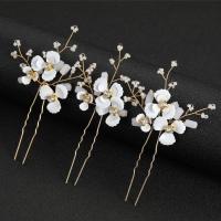 Hair Stick, Iron, with Seedbead & Crystal, three pieces & fashion jewelry & for woman, more colors for choice, nickel, lead & cadmium free, 90x100mm, Sold By Set