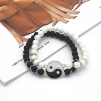 Tibetan Style Bracelet, with Natural Stone, silver color plated, Unisex & different styles for choice & with rhinestone, more colors for choice, Length:Approx 26 cm, Sold By PC