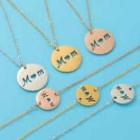 Stainless Steel Jewelry Necklace 304 Stainless Steel with 5CM extender chain Round plated Unisex Sold By PC