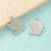 304 Stainless Steel Pendant, Dove, polished, DIY, 18.80mm, Sold By PC