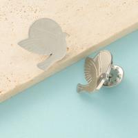 304 Stainless Steel Brooch, Dove, polished, Unisex, 18.80mm, Sold By PC