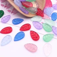 Resin Pendant, Leaf, DIY, more colors for choice, 10x17mm, Sold By PC