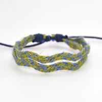 Chaîne tissée Bracelets, Tissu en coton, fait à la main, bijoux de mode & unisexe, plus de couleurs à choisir, Longueur:Environ 16-28 cm, Vendu par PC