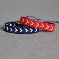 Chain Woven Bracelets, Cotton Fabric, handmade, fashion jewelry & Unisex, more colors for choice, 1.5cm, Length:Approx 16-18 cm, Sold By PC