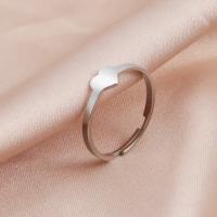 Titanium Steel Finger Ring Heart plated fashion jewelry & Unisex nickel lead & cadmium free Sold By PC