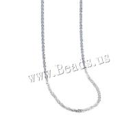 925 Sterling Silver Necklaces, plated, for woman, platinum color, Sold By PC