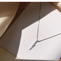 925 Sterling Silver Necklaces, with 6cm extender chain, fashion jewelry & for woman & with rhinestone, nickel, lead & cadmium free, Length:Approx 40.5 cm, Sold By PC