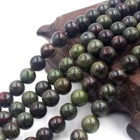 Gemstone Jewelry Beads Dragon Blood stone Round polished DIY Sold Per Approx 37 cm Strand