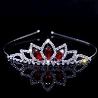 Bridal Tiaras, Brass, with Crystal & Rhinestone, Crown, silver color plated, fashion jewelry & for woman, more colors for choice, nickel, lead & cadmium free, 30x115mm, Sold By PC