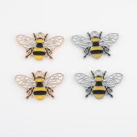 Zinc Alloy Enamel Pendants Bee plated DIY Approx 1.8mm Approx Sold By Bag