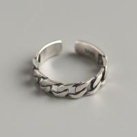 Sterling Silver Κοσμήματα δάχτυλο του δακτυλίου, 925 ασημένιο ασήμι, γυαλισμένο, κοσμήματα μόδας & για άνδρες και γυναίκες, νικέλιο, μόλυβδο και κάδμιο ελεύθεροι, 4.7mm, Εσωτερική διάμετρος:Περίπου 16.7mm, Sold Με PC