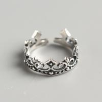 925 Sterling Silver Finger Rings Antique finish fashion jewelry & Unisex nickel lead & cadmium free 7.3mm 16.2mm Sold By PC