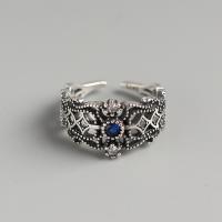 Cyrkonia mikro utorować pierścionki srebrne, 925 Srebro, biżuteria moda & mikro utorować cyrkonia & dla kobiety & pusty, bez zawartości niklu, ołowiu i kadmu, 11mm, sprzedane przez PC