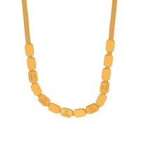 Collier d'acier titane, avec 1.97inch chaînes de rallonge, bijoux de mode & pour femme, doré, 2.9mm,5*7mm, Longueur:Environ 14.96 pouce, Vendu par PC