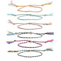 Chain Woven Bracelets Cotton Thread Adjustable & for woman Length Approx 16 cm Sold By PC