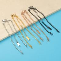 304 Stainless Steel Extender Chain, plated, DIY, more colors for choice, Length:Approx 17 cm, Sold By PC