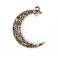 Zinc Alloy Moon Pendants plated DIY & hollow Sold By PC