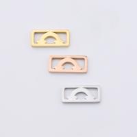 Stainless Steel Pendants 304 Stainless Steel Square plated DIY & hollow Sold By PC