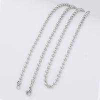 Ожерелье из нержавеющей стали , Нержавеющая сталь 304, плакирован серебром, DIY, длина:Приблизительно 60 см, продается PC