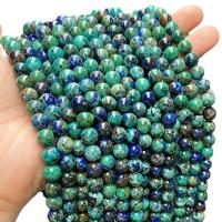 Gemstone Jewelry Beads, Azurite, Round, polished, DIY & different size for choice, Sold By Strand