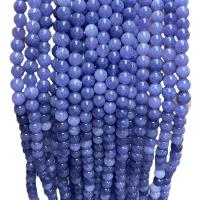 Perles bijoux en pierres gemmes, aigue-marine, Rond, poli, DIY & normes différentes pour le choix, Vendu par brin