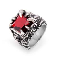 Partículas de acero anillo, pulido, diverso tamaño para la opción & para hombre & con diamantes de imitación, más colores para la opción, tamaño:7-13, Vendido por UD