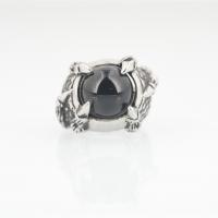 Partículas de acero anillo, con resina, estilo punky & diverso tamaño para la opción & para hombre, más colores para la opción, 15.50x20mm, tamaño:7-12, Vendido por UD