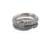 Titanium Steel Finger Ring Snake punk style & Unisex original color 12.70mm US Ring Sold By PC