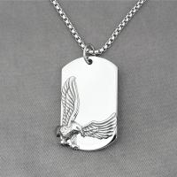Titanium Steel Necklace, Eagle, fashion jewelry & for man, original color, 33x50mm, Length:Approx 23.6 Inch, Sold By PC
