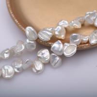 Barock odlad sötvattenspärla pärlor, Freshwater Pearl, DIY & topp borrat, vit, 8-10mm, Såld Per Ca 37 cm Strand